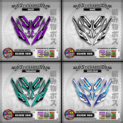 CLICK 160 STICKER DECALS ( 2025 STRIPPING MOTIF29 )【WITH FREEBIES】