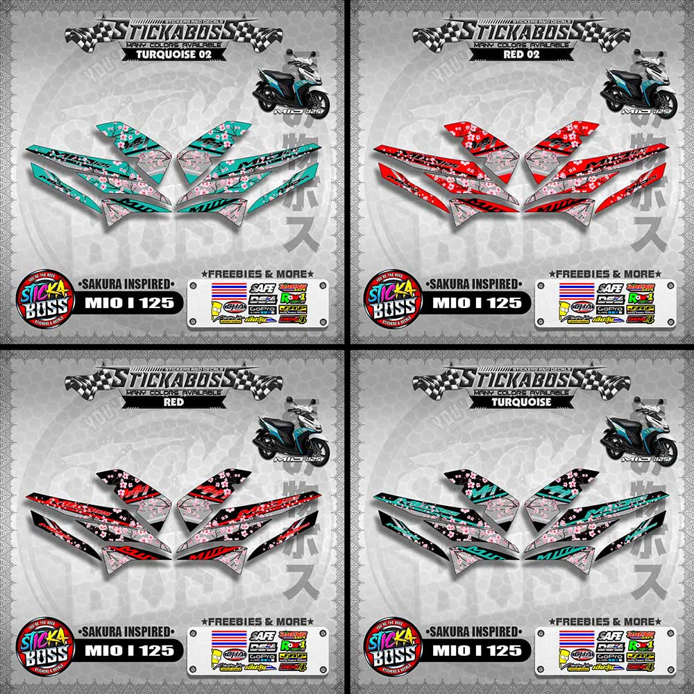 MIO I 125 STICKER DECALS ( SAKURA INSPIRED )【WITH FREEBIES】
