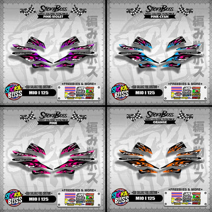 MIO I 125 DECALS ( EGO SOLARIZ FIRE CUSTOM )【WITH FREEBIES】