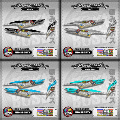 MIO SPORTY INDO STICKER DECALS ( BOM RANGSIT )【WITH FREEBIES】