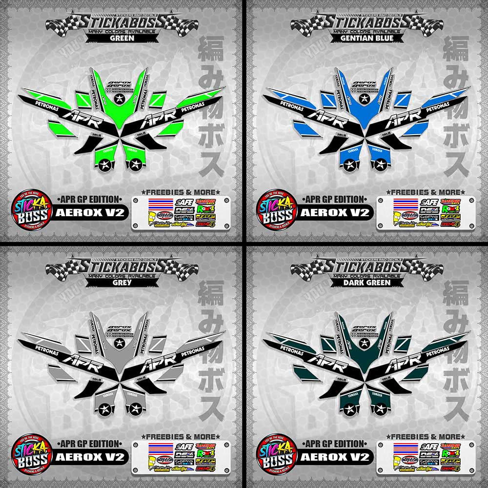 AEROX V2 STICKER DECALS ( APR GP EDITION )【WITH FREEBIES】
