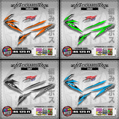 RS 125 FI Stock Decals (STOCK SIZE)【PREMIUM GLOSSY LAMINATED】