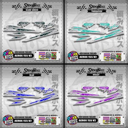 AEROX 155 V2 DECALS ( NEW BANGKOK THAILAND )【WITH FREEBIES】