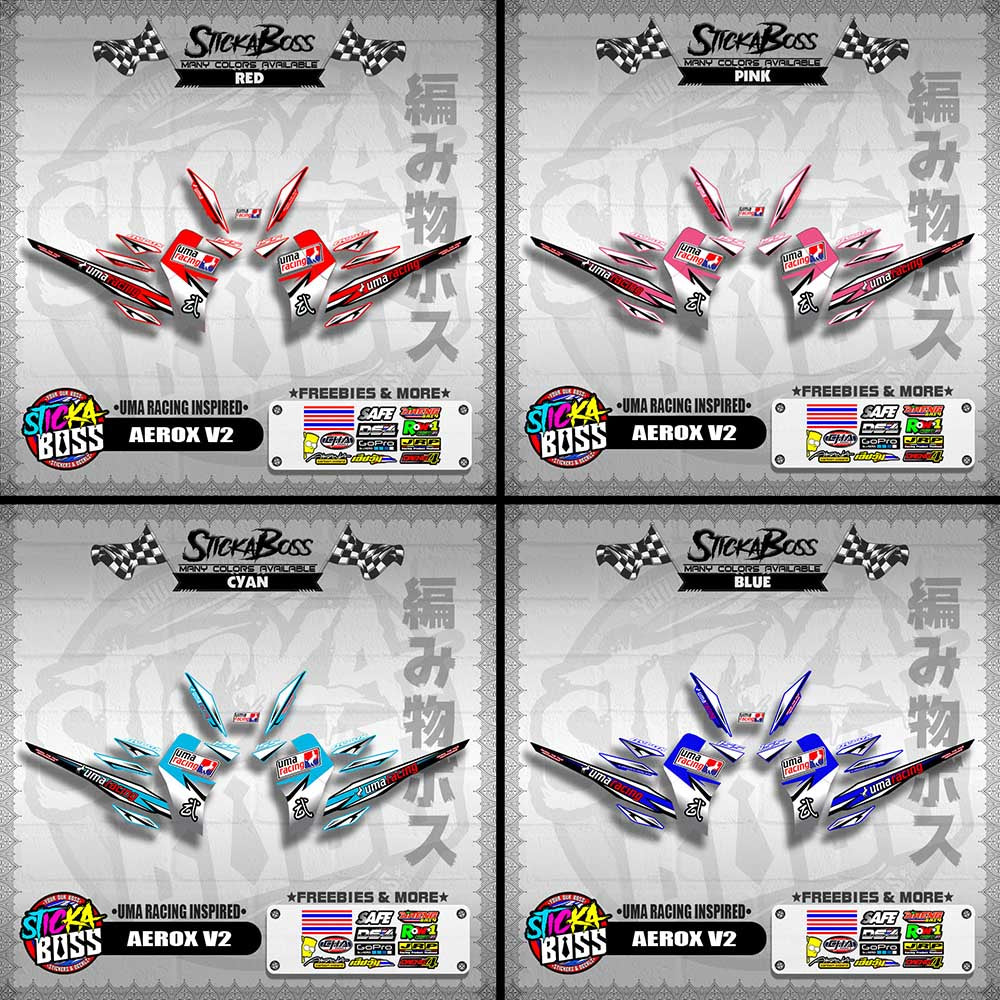 AEROX V2 DECALS ( UMA RACING INSPIRED )【WITH FREEBIES】