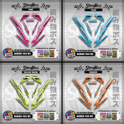 AEROX 155 V2 DECALS ( 002 NEW BANGKOK THAILAND )【WITH FREEBIES】