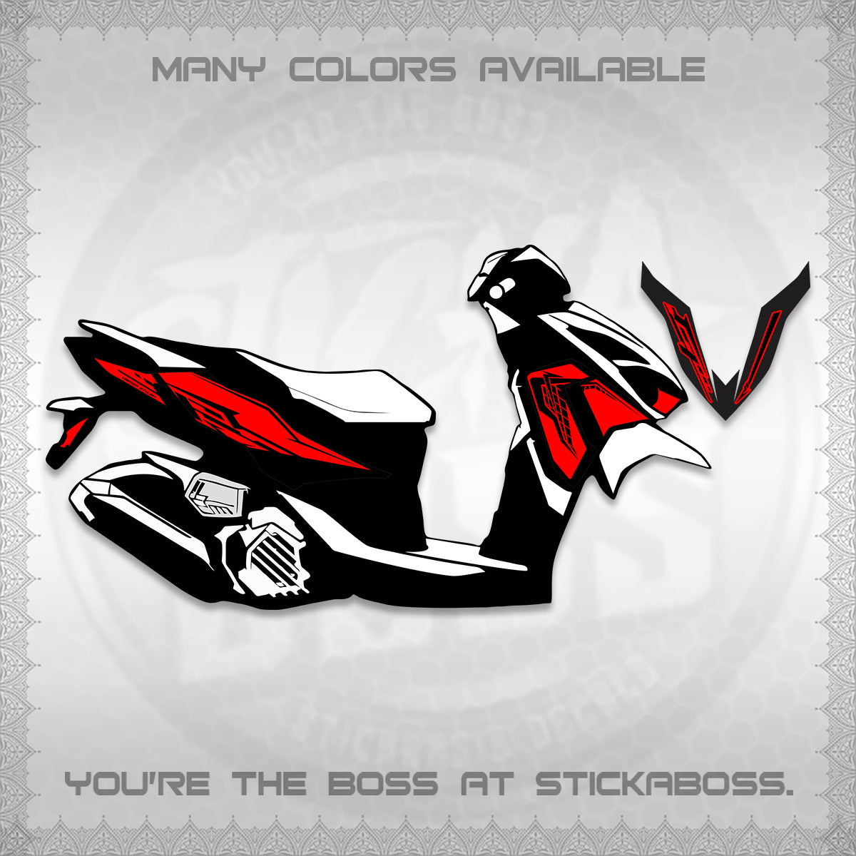 CLICK 125 V4 DECALS (2026 VEERIZA STYLISH DESIGN) STICKER DECALS By STICKABOSS