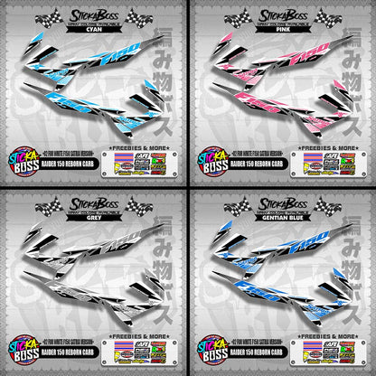 RAIDER 150 REBORN CARB DECALS ( 02 FOR WHITE F150 SATRIA VERSION )【WITH FREEBIES】