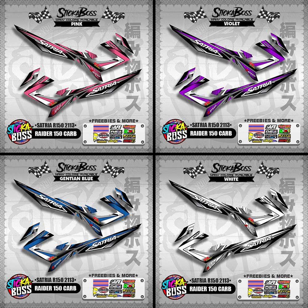RAIDER 150 CARB DECALS ( SATRIA R150 2113 ) [ PREMIUM GLOSSY LAMINATED ]【WITH FREEBIES】