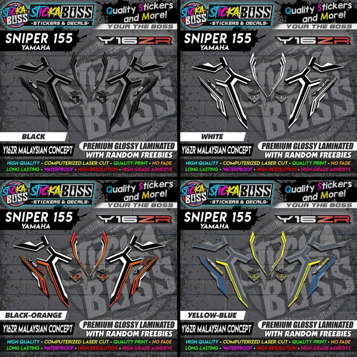 SNIPER 155 STOCK DECALS 【 Y16ZR MALAYSIAN CONCEPT 】