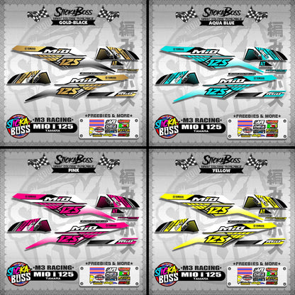 MIO i 125 STOCK DECALS ( M3 RACING ) 【WITH FREEBIES】