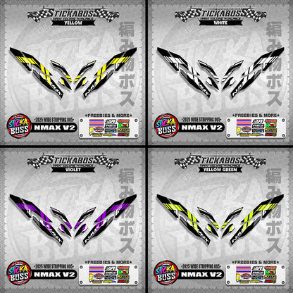 NMAX V2 INDO STICKER DECALS ( 2025 WIDE STRIPPING 005 )【WITH FREEBIES】