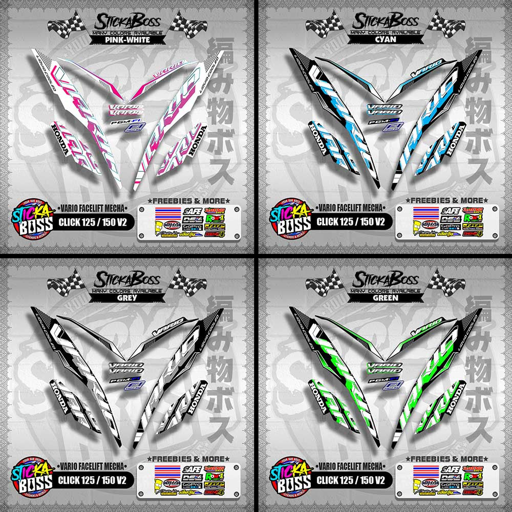 CLICK 125 / 150 V2 DECALS ( VARIO FACELIFT MECHA )【WITH FREEBIES】