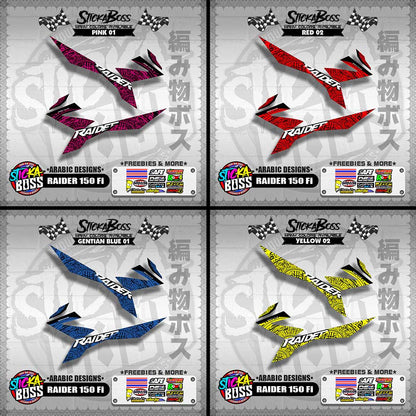 RAIDER 150 Fi DECALS ( ARABIC DESIGNS )【WITH FREEBIES】