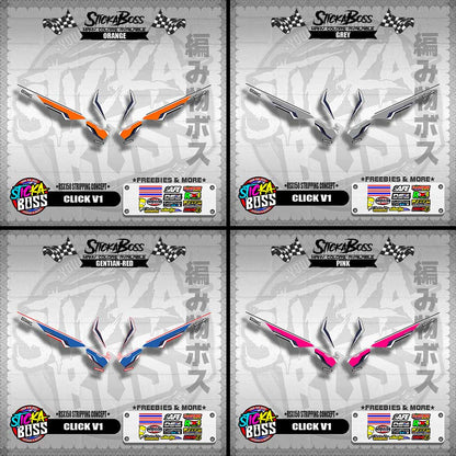 CLICK V1 DECALS ( RSX150 STRIPPING CONCEPT )【WITH FREEBIES】