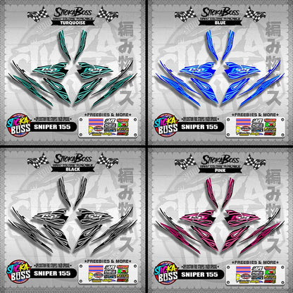 SNIPER 155 DECALS ( API CUSTOM FIRE STRIPES Y16ZR SPECIAL )【WITH FREEBIES】