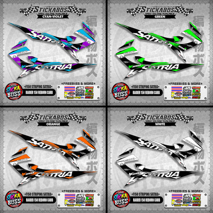RAIDER 150 REBORN CARB STICKER DECALS ( F150 STRIPING SATRIA )【WITH FREEBIES】