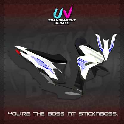 CLICK 125 V3 UV TRANSPARENT DECALS (2026 LINE UP DESIGN) STICKER KITS By STICKABOSS