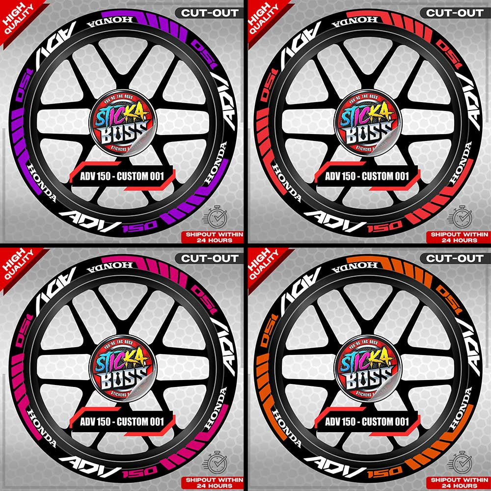 ADV 150 MAG STICKER SET ( 2 MAGS ) - CUSTOM 001 | VINYL WATERPROOF CUT-OUT DECALS
