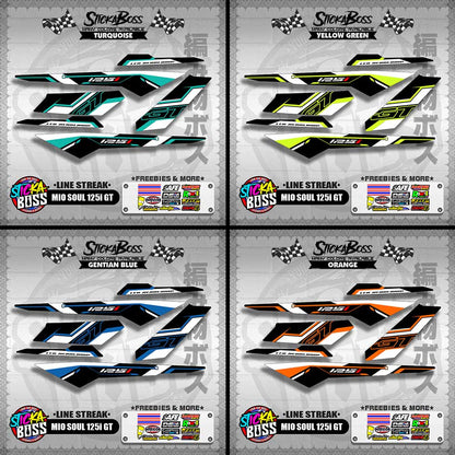 MIO SOUL 125i GT DECALS ( LINE STREAK )【WITH FREEBIES】