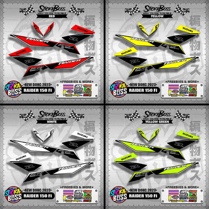 RAIDER 150 Fi DECALS ( NEW DOHC 2023 )【WITH FREEBIES】