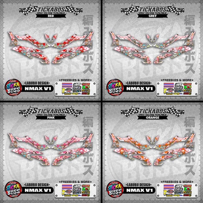 NMAX V1 STICKER DECALS ( LABUBU DESIGN )【WITH FREEBIES】