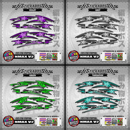 NMAX V2 STICKER DECALS ( 2025 STAR STRIPPING )【WITH FREEBIES】