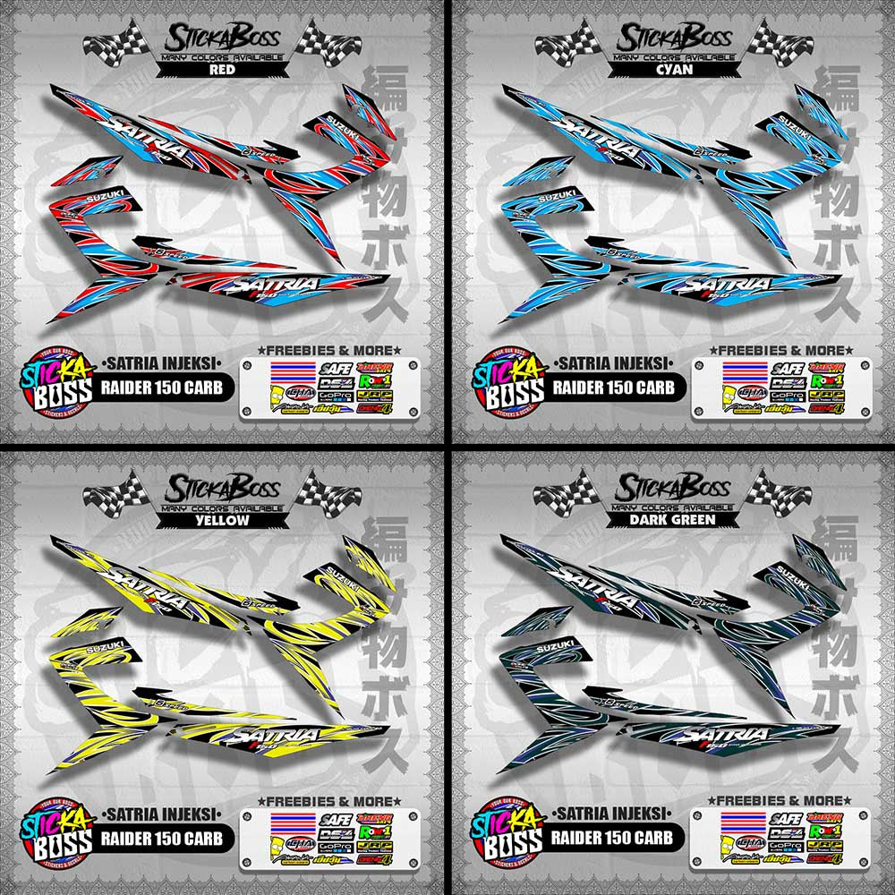 RAIDER 150 CARB DECALS ( SATRIA INJEKSI )【WITH FREEBIES】