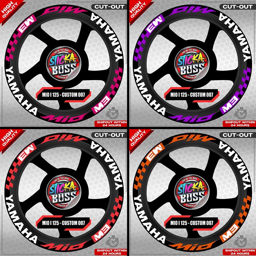 MIO I 125 MAG STICKER SET  ( 2 MAGS ) - CUSTOM 007 | VINYL WATERPROOF CUT-OUT DECALS