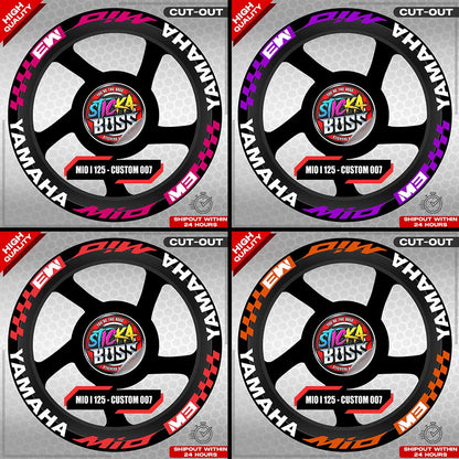 MIO I 125 MAG STICKER SET  ( 2 MAGS ) - CUSTOM 007 | VINYL WATERPROOF CUT-OUT DECALS