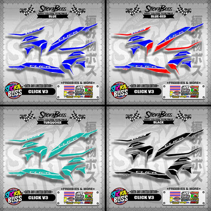 CLICK V3 DECALS ( 50TH ANV LIMITED EDITION )【WITH FREEBIES】