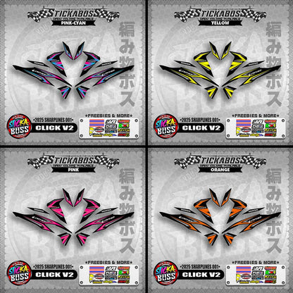 CLICK V2 INDO STICKER DECALS ( 2025 SHARPLINES 001 )【WITH FREEBIES】