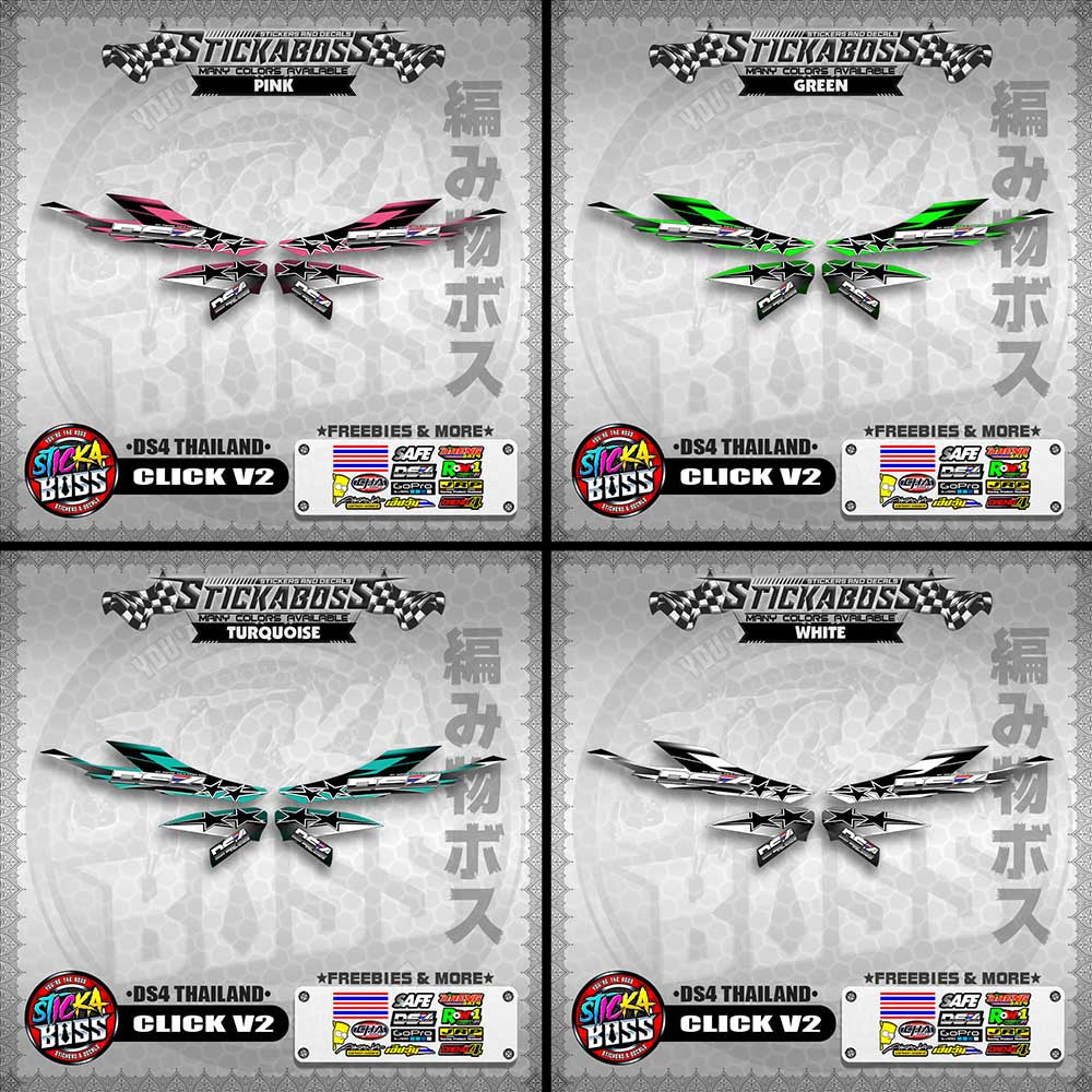 CLICK V2 STICKER DECALS ( DS4 THAILAND )【WITH FREEBIES】