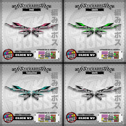 CLICK V2 STICKER DECALS ( DS4 THAILAND )【WITH FREEBIES】