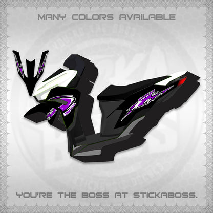 CLICK 125 V3 VARIO STRIPING FOR WHITE DECALS (2026 NEW LED DESIGN) STICKER KITS By STICKABOSS