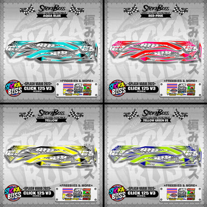 CLICK 125 V3 STOCK DECALS ( SPLASH VARIO 2023 )【WITH FREEBIES】