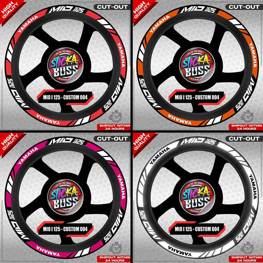 MIO I 125 MAG STICKER SET  ( 2 MAGS ) - CUSTOM 004 | VINYL WATERPROOF CUT-OUT DECALS