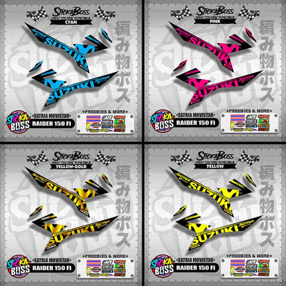 RAIDER 150 Fi DECALS ( SATRIA MOVISTAR )【WITH FREEBIES】