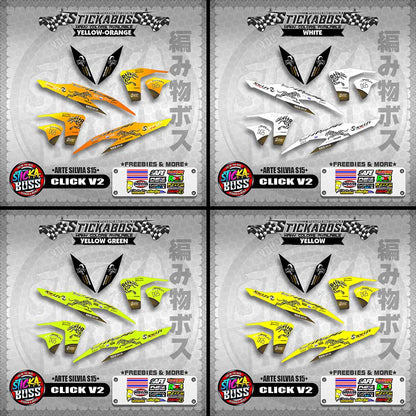 CLICK V2 STICKER DECALS ( ARTE SILVIA S15 )【WITH FREEBIES】