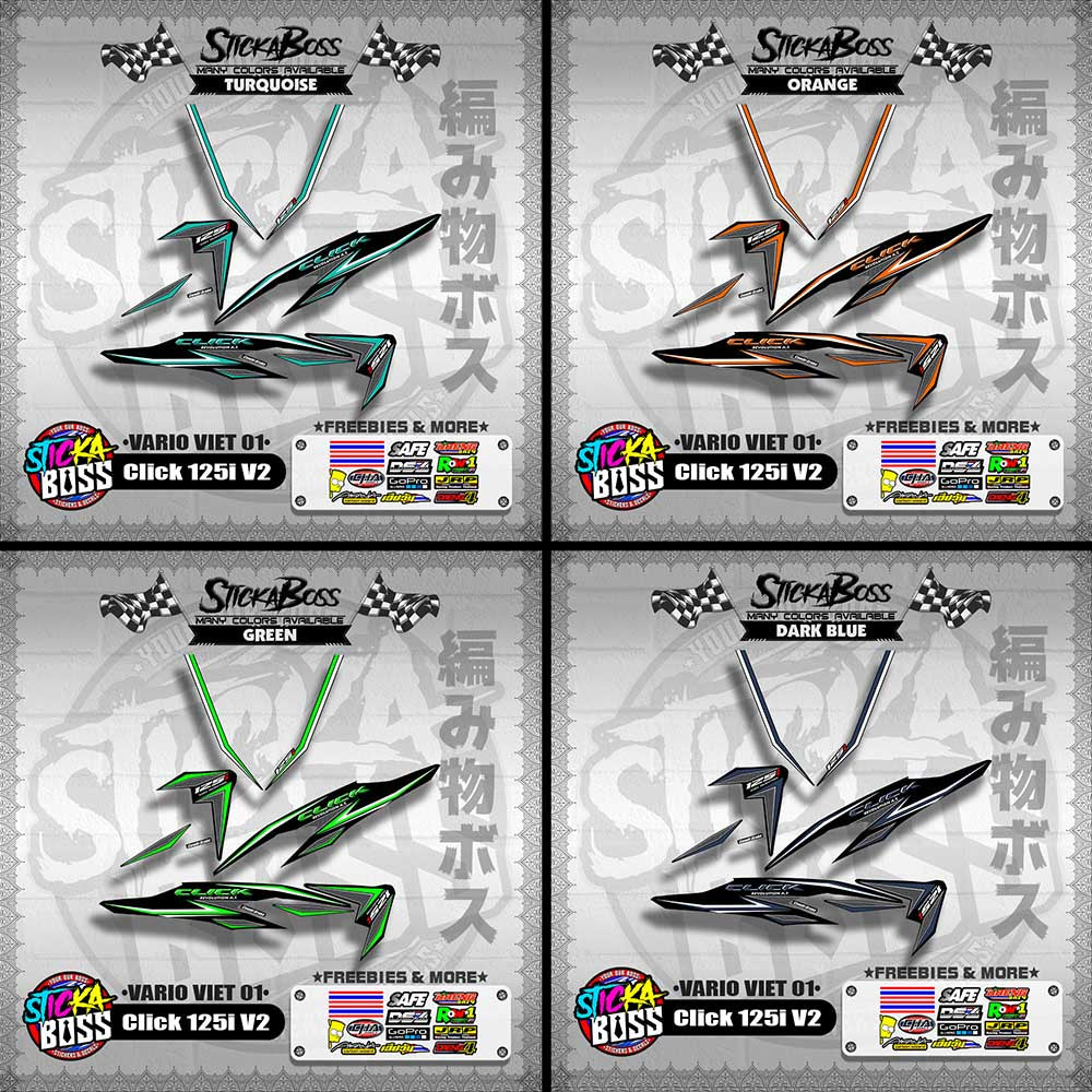 CLICK 125i V2 DECALS ( VARIO VIET 01 )【WITH FREEBIES】