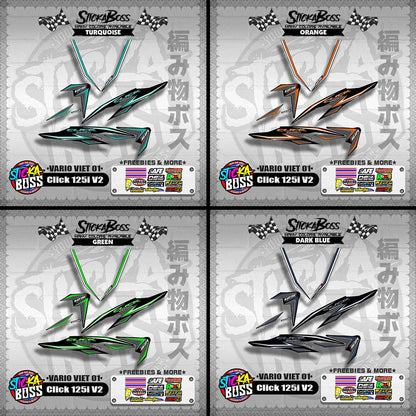 CLICK 125i V2 DECALS ( VARIO VIET 01 )【WITH FREEBIES】