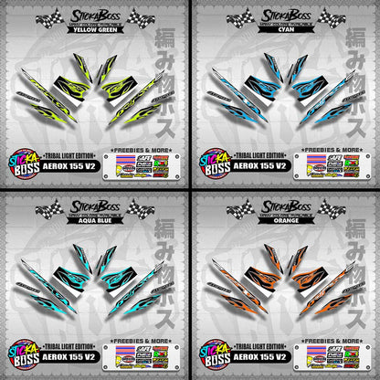 AEROX 155 V2 DECALS ( TRIBAL LIGHT EDITION )【WITH FREEBIES】