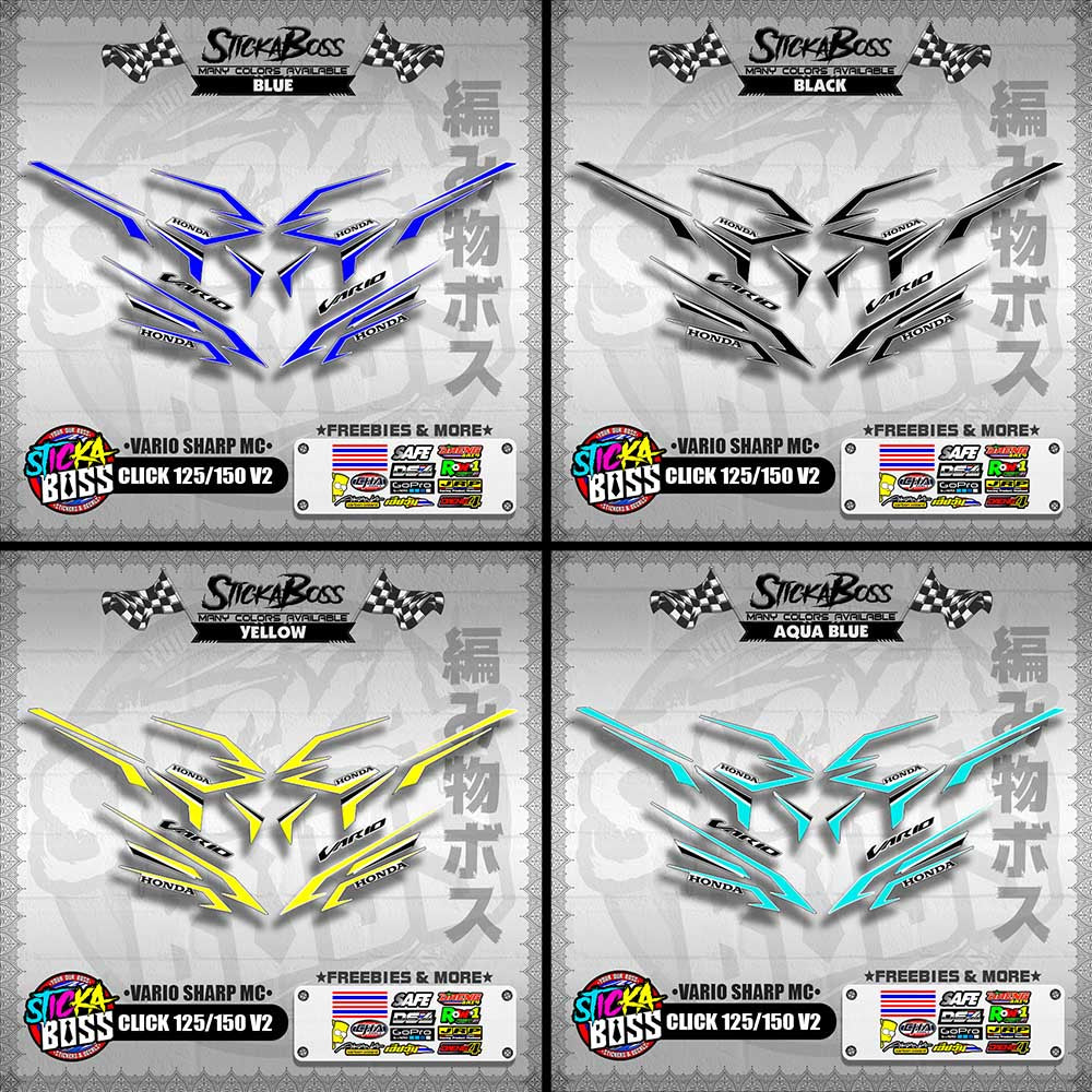 CLICK 125 / 150 V2 DECALS ( VARIO SHARP MC )【WITH FREEBIES】