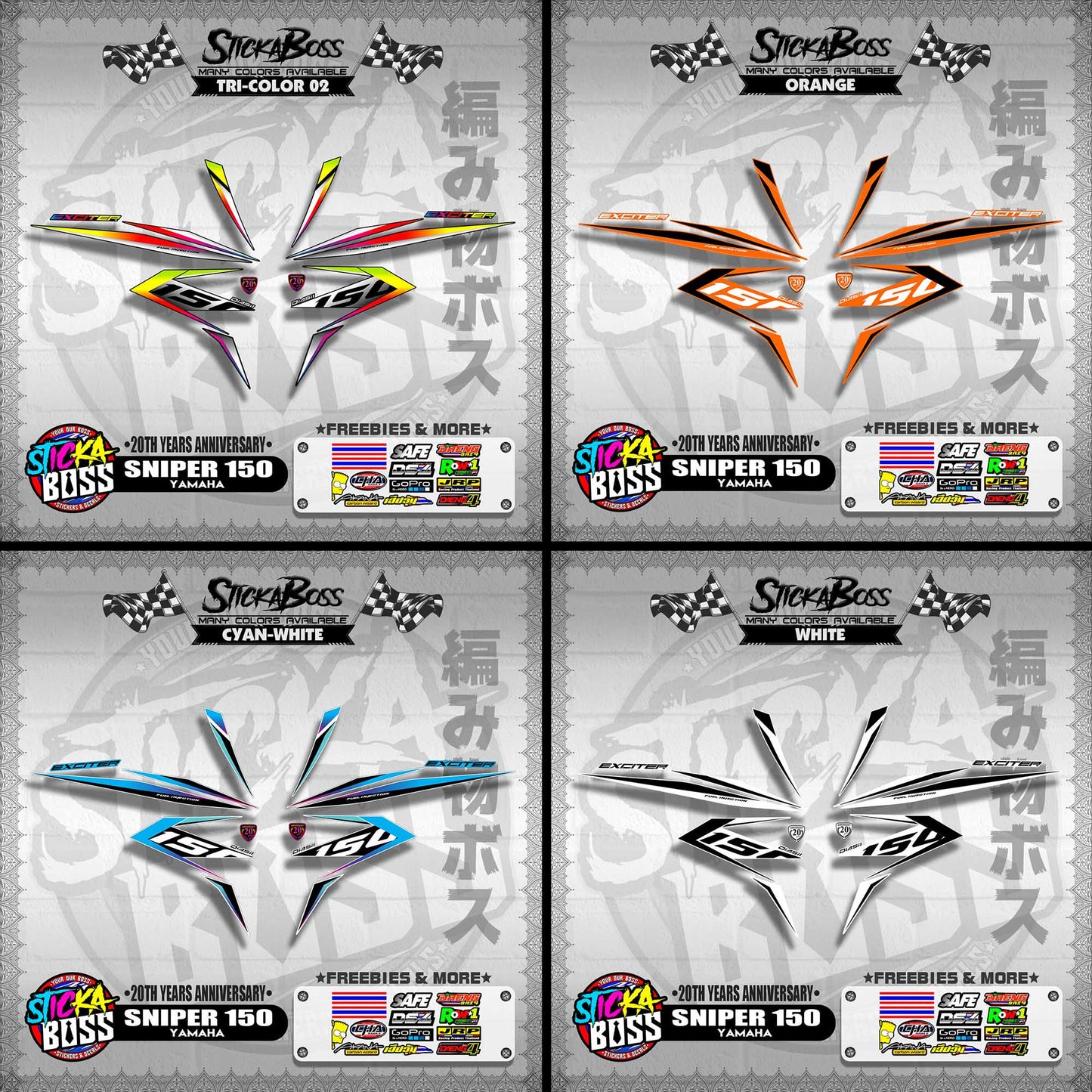 SNIPER 150 DECALS ( 20TH YEARS ANNIVERSARY )【WITH FREEBIES】