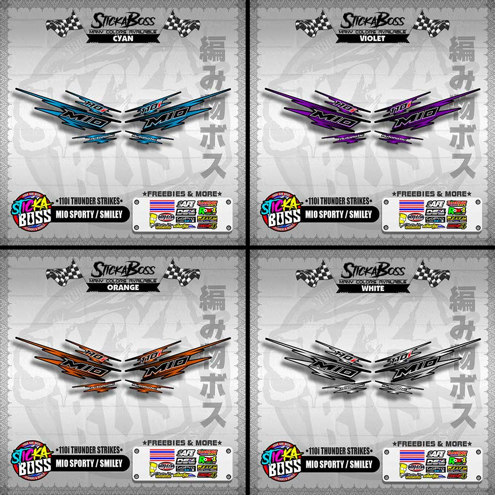 MIO SPORTY / SMILEY DECALS ( 110i THUNDER STRIKES )【WITH FREEBIES】