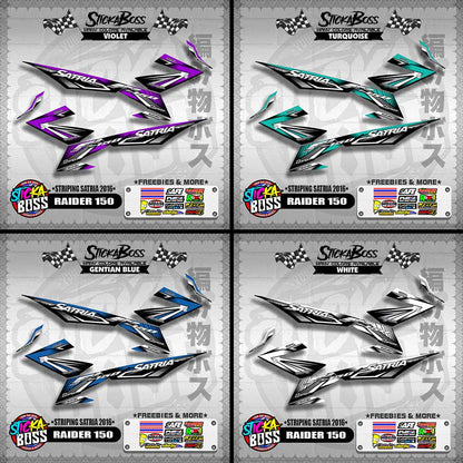 RAIDER 150 DECALS ( STRIPING SATRIA 2016 ) [ PREMIUM GLOSSY LAMINATED ]【WITH FREEBIES】
