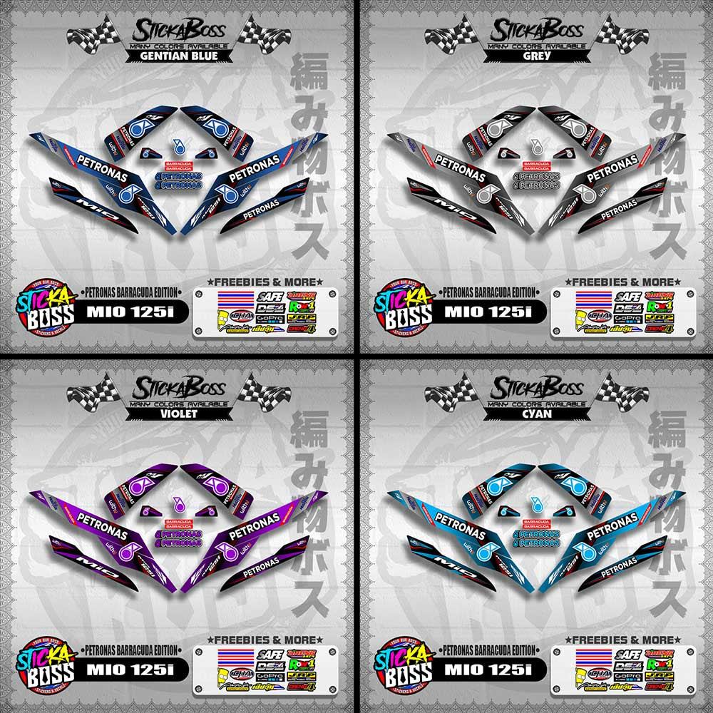 MIO 125i DECALS ( PETRONAS BARRACUDA EDITION )【WITH FREEBIES】