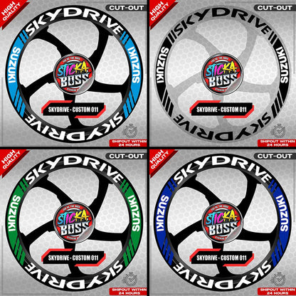 SKYDRIVE MAG STICKER SET ( 2 MAGS ) - CUSTOM 011 | VINYL WATERPROOF CUT-OUT DECALS