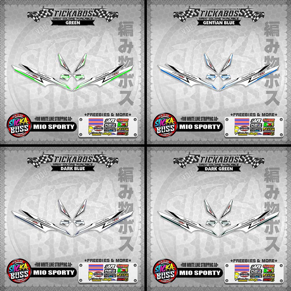 MIO SPORTY INDO DECALS ( FOR WHITE LINE STRIPPING A8 )【WITH FREEBIES】
