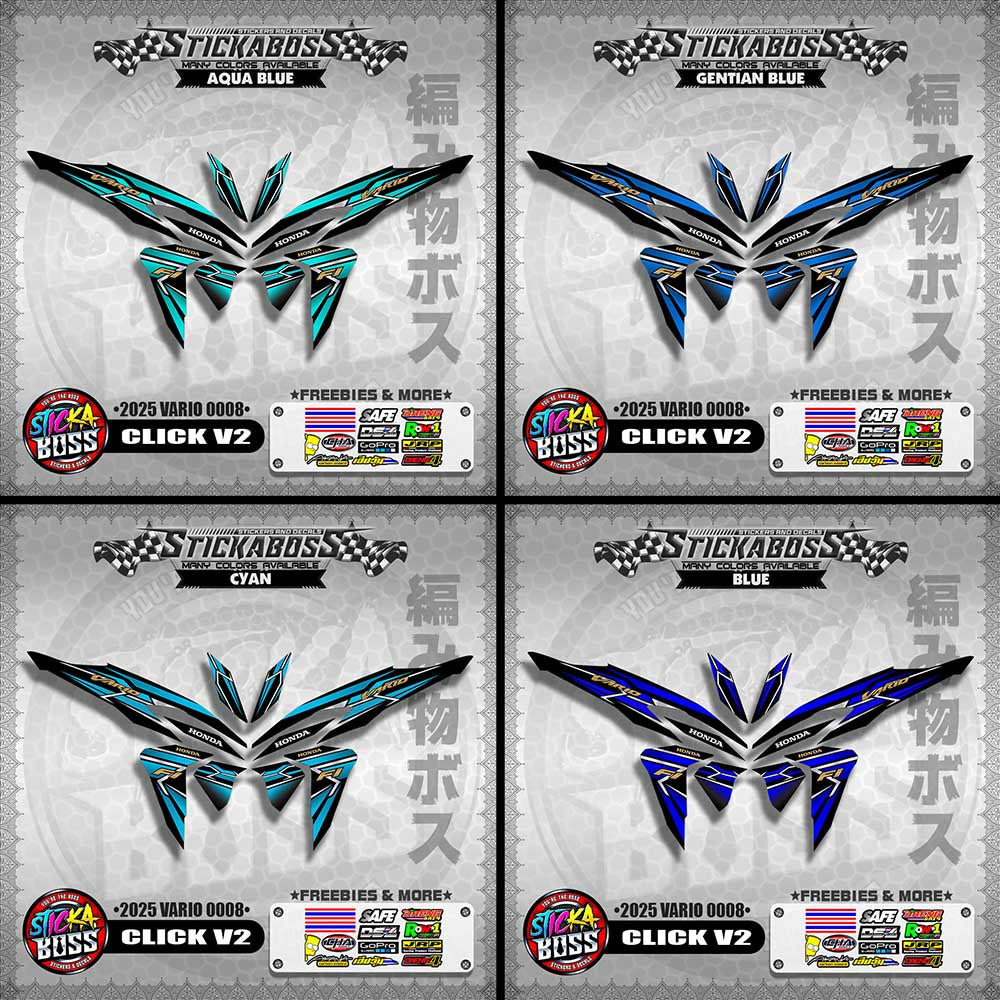 CLICK V2 INDO STICKER DECALS ( 2025 VARIO 0008 )【WITH FREEBIES】