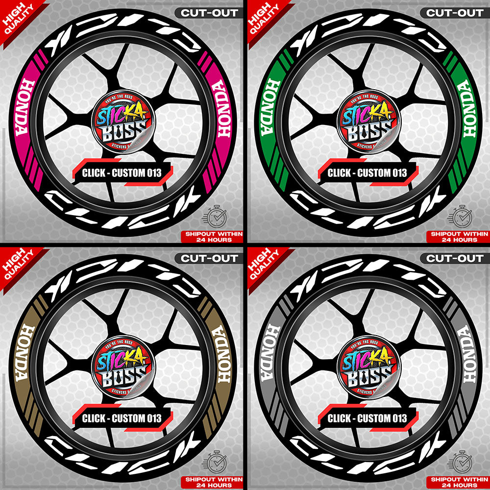 CLICK 125 / 150 / 160 MAG STICKER SET  ( 2 MAGS ) - CUSTOM 013 | VINYL WATERPROOF CUT-OUT DECALS
